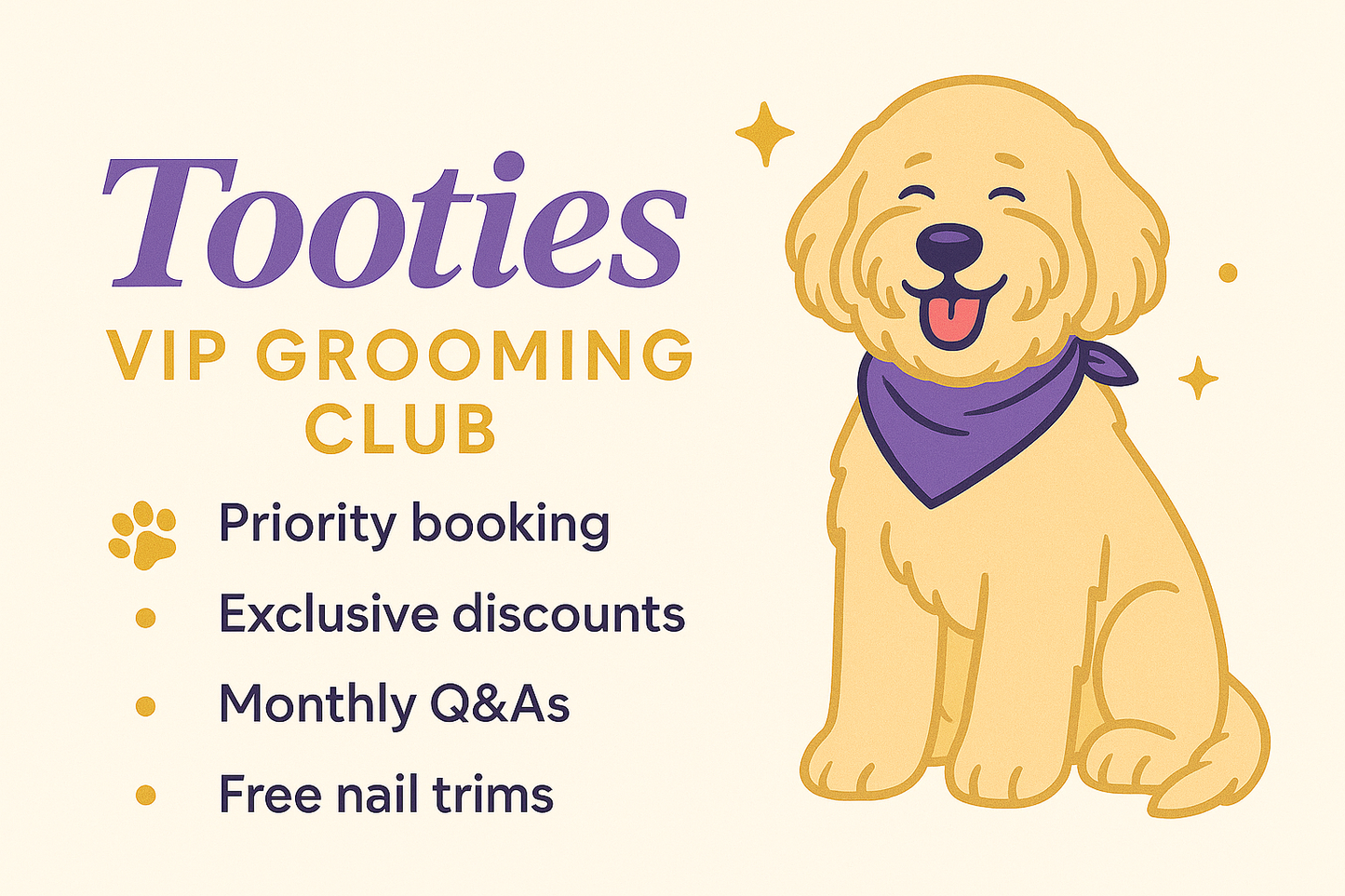 TOOTIES VIP GROOMING MEMBERSHIP